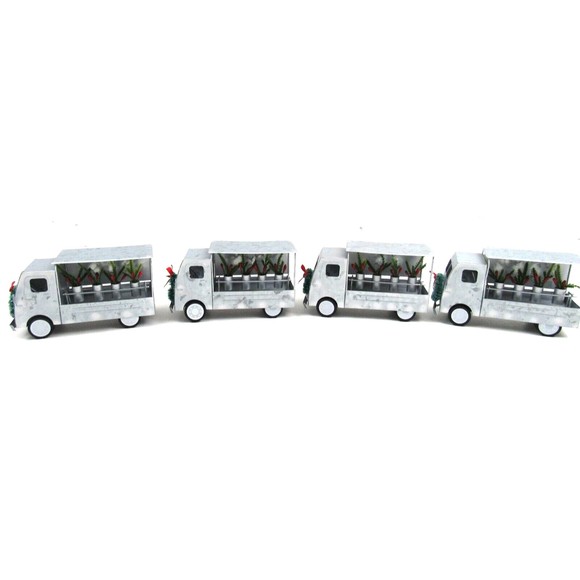 Wondershop Other - Metal Market Plant Van Lot of 4 Holiday Delivery Truck Shelf Display